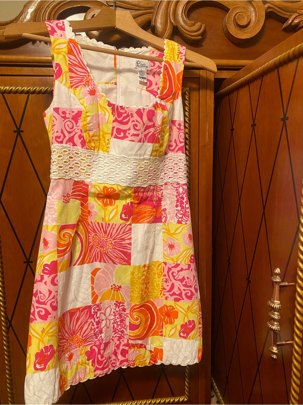 Lilly Pulitzer Pink, Orange & Yellow Floral Sundress steal unique - Picture 3 of 3